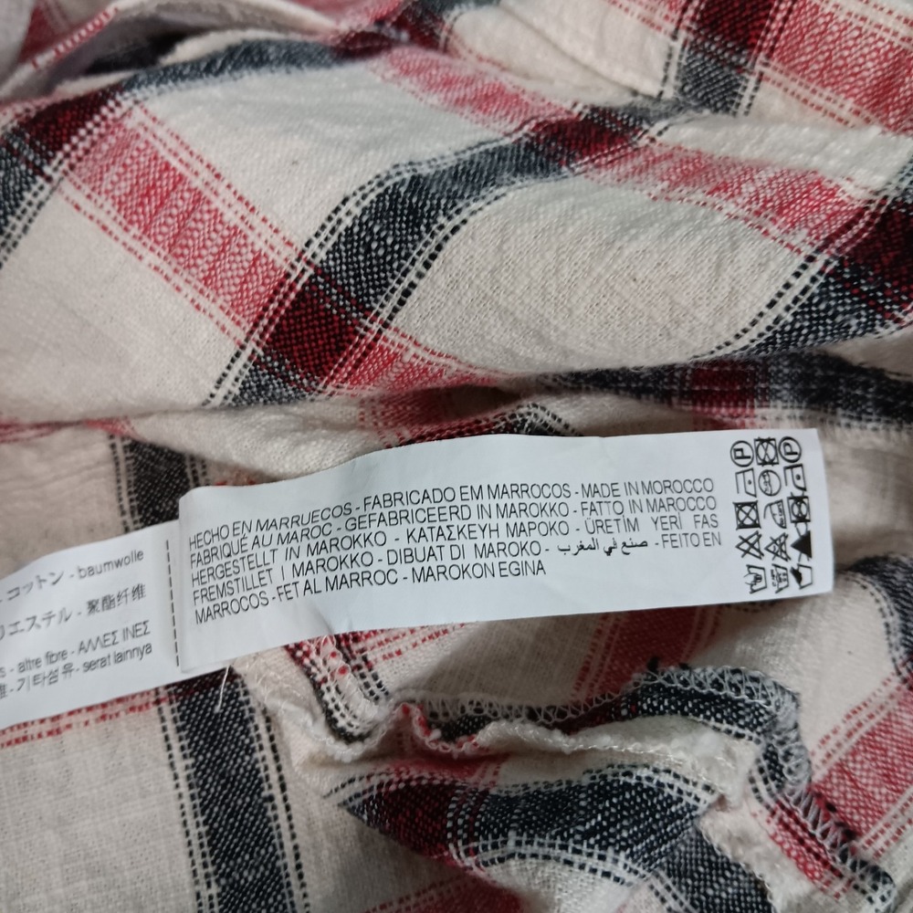 Zara Plaid Overshirt Shacket Cotton‎ Blend  Italian Fabric Pockets Boxy Size L - Picture 10 of 11
